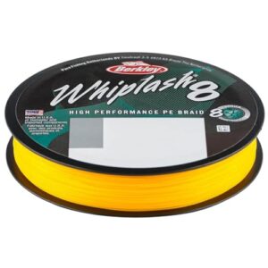 Berkley Whiplash8 Angelleine, 150m, 0.20mm Gelb, hochwertige PE-Länge, langlebig und abriebfest