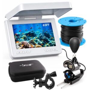 Unterwasser-Angelkamera mit 220 Grad Ultra-Weitwinkel-Video-Funktion, 4,3 Zoll HD LCD Monitor, IR Nachtsicht und wasserdichtem Kabel für Angeln im See oder auf dem Boot