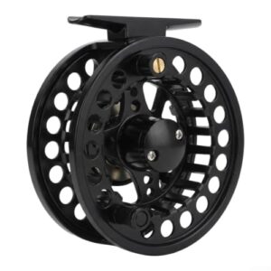 Metall Fliegenrolle 95mm, 2+1 Lager, Glatter Drag, schwarz