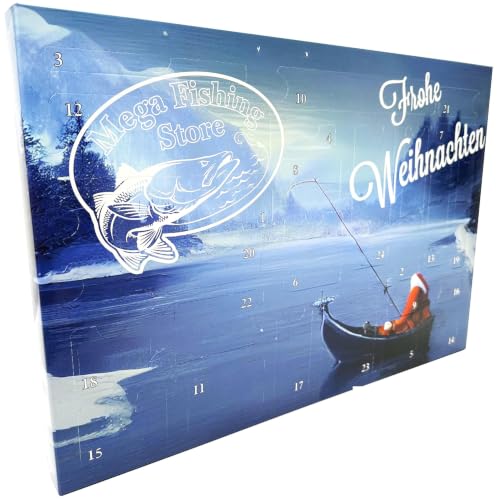 Weihnachtskalender mit Angelködern und Zubehör für Hecht, Zander, Barsch und Forelle