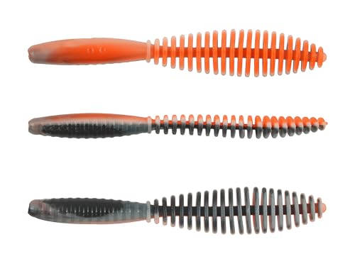 Forellen-Gummiköder mit Knoblaucharoma, extra weich und langlebig, Made in Germany, Angelzubehör (Turbo)