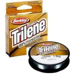 Berkley Trilene 100% Fluorocarbon Leader Angelschnur - hochwertige Angelschnur für Gewässer mit starkem Wellengang