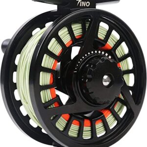 Maximumcatch Tino Fliegenrolle in 3/4, 5/6, 7/8wt mit geschlossenen Spulenkörper und Large Arbor Konstruktion aus Aluminium. Ideal für Fliegenfischen.
