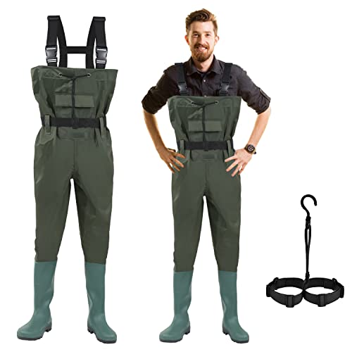 Wasserdichte Angelhose für Herren und Damen, ideal für Baustellen, Angeln, Bauernhöfe und Gärten. Wasserdichter Komfort, praktische Einlagen und nicht rutschfeste Gummistiefel.